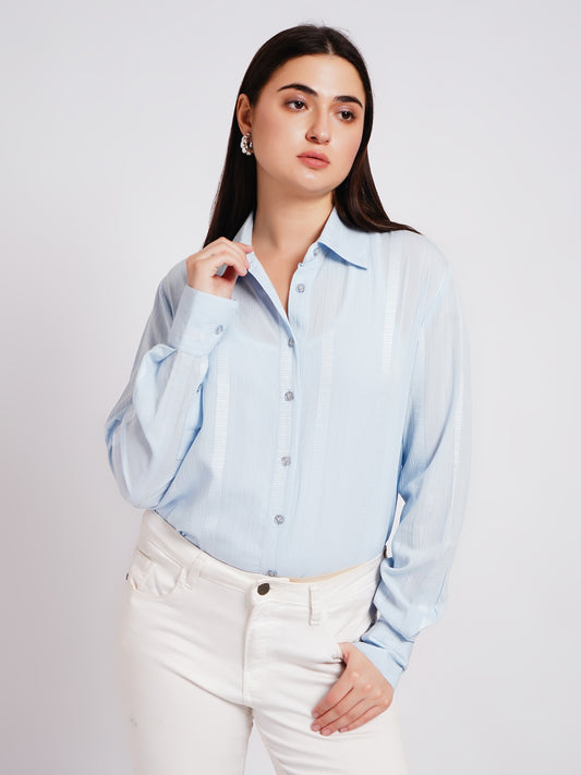 ice blue shirt women