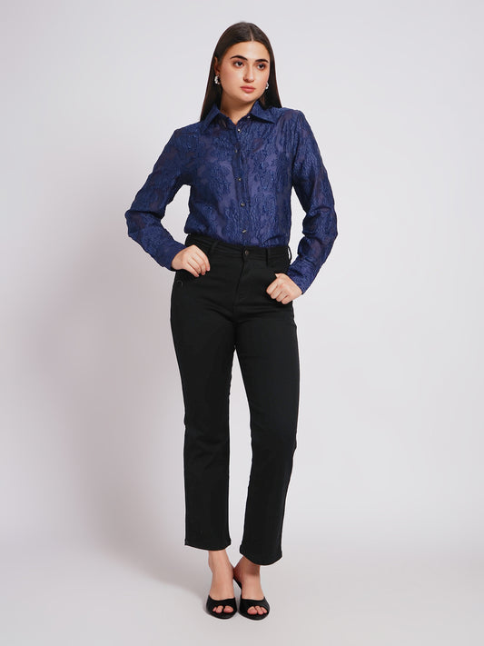 blue women shirt