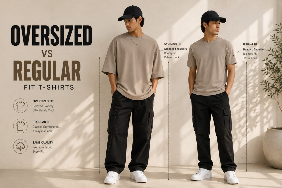 Oversized vs Regular Fit T-Shirts