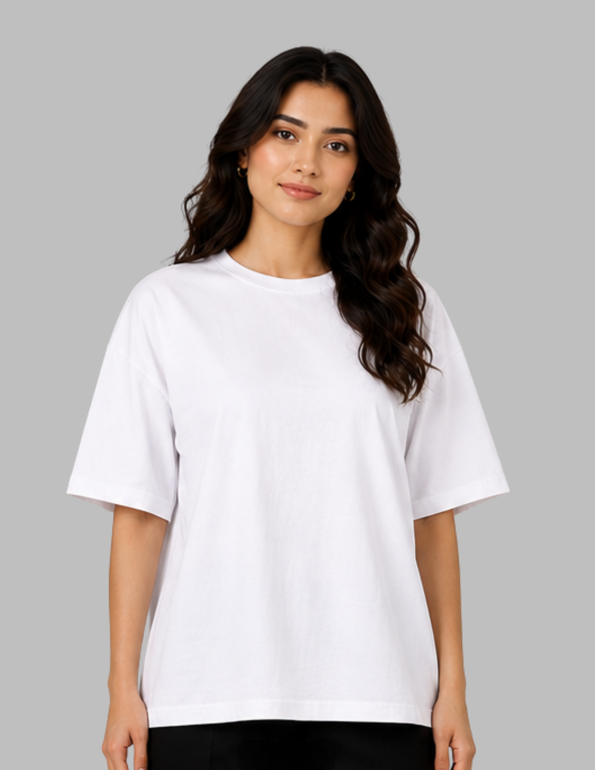 whitw oversized women t-shirt