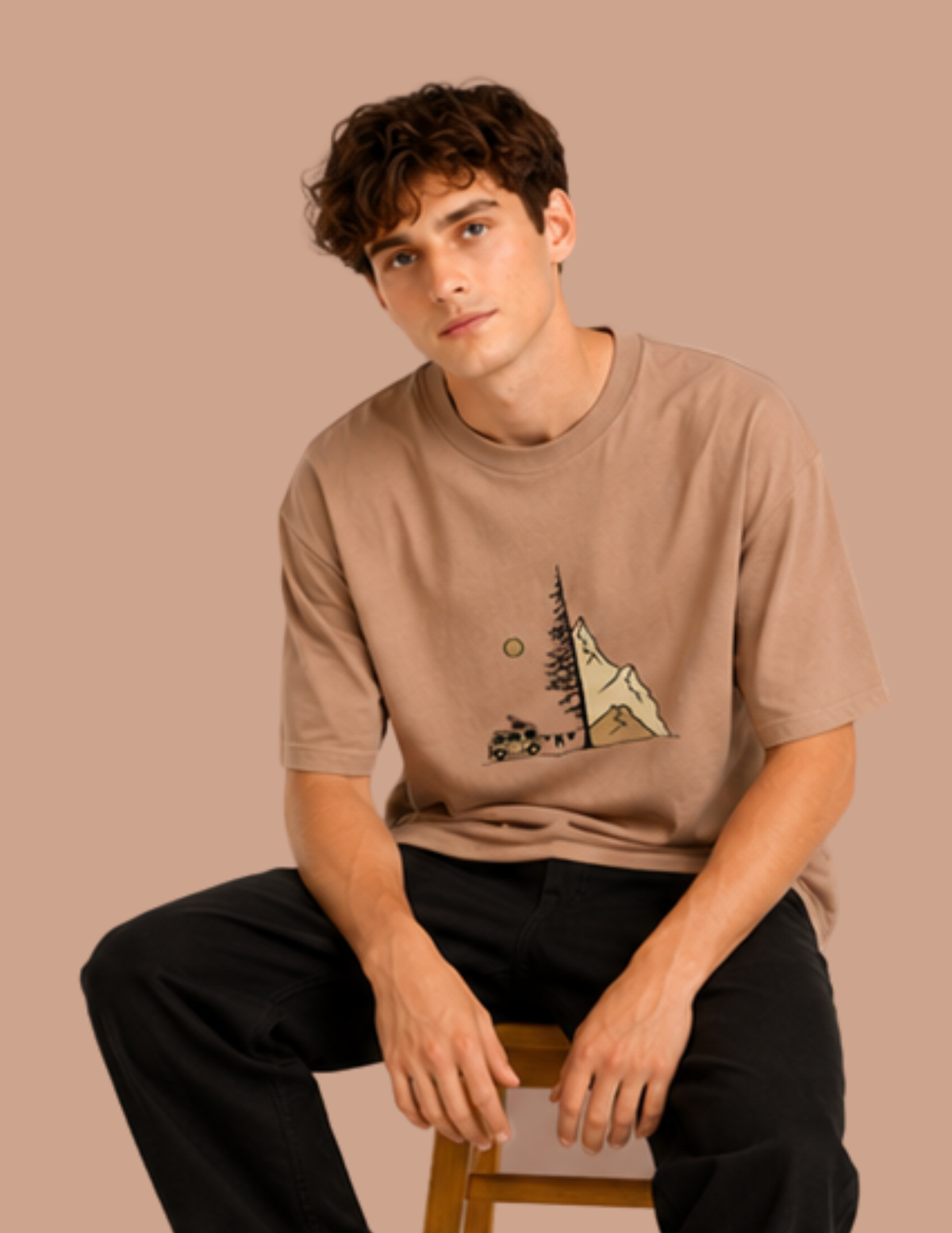 mountain men oversized t-shirt