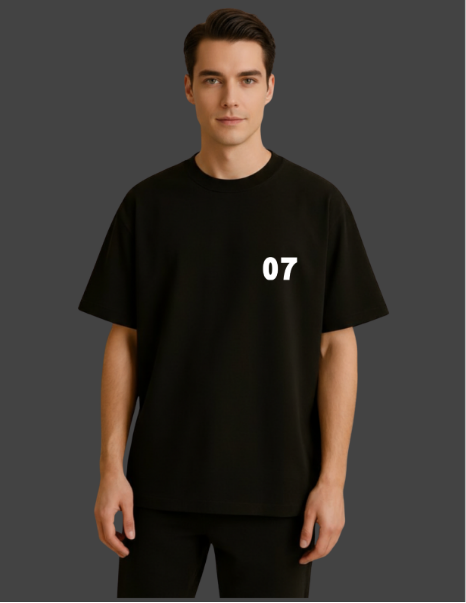 Captain cool oversized men tshirt FRONT