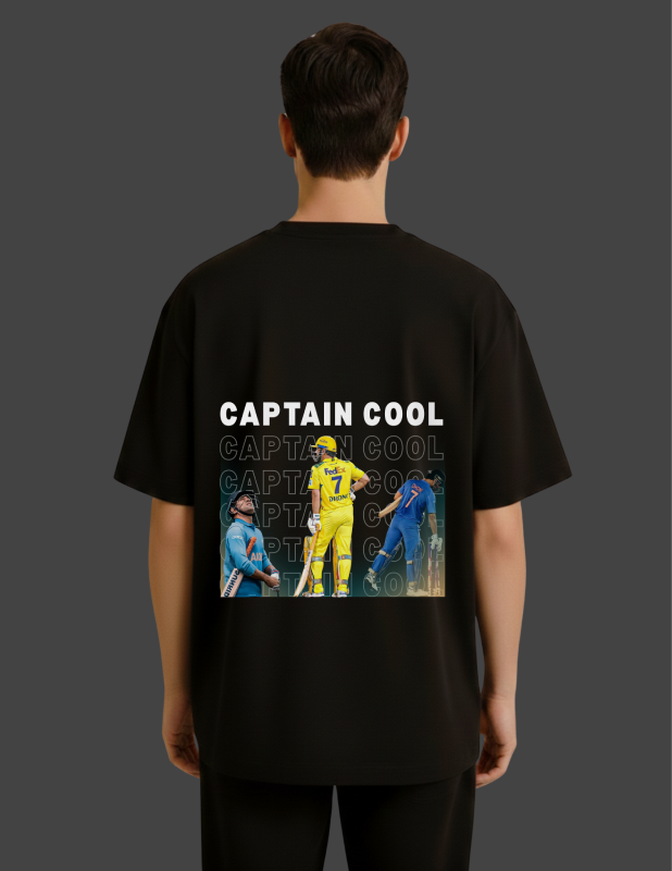 Captain cool oversized men tshirt back 