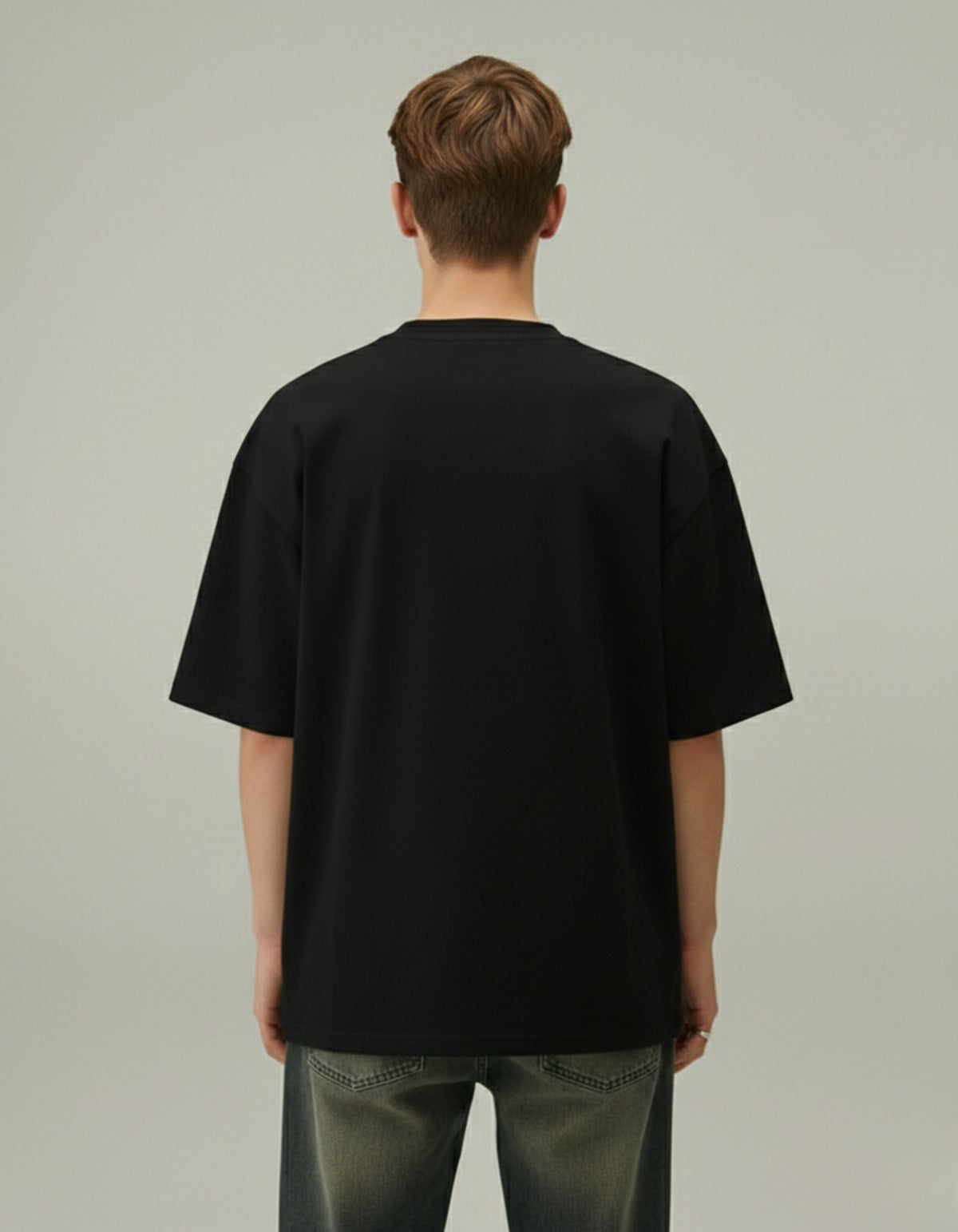 Men Oversized black t-shirt back