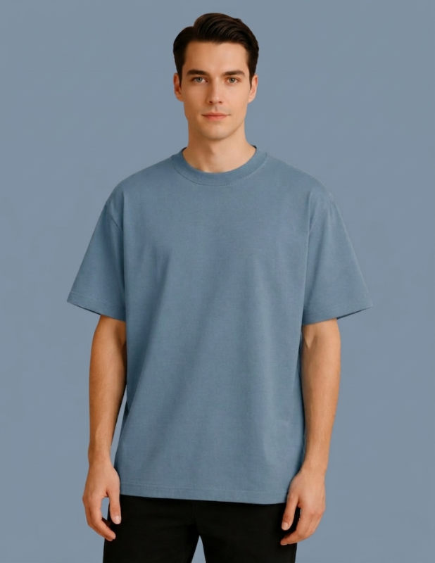 Men oversized tshirt blue