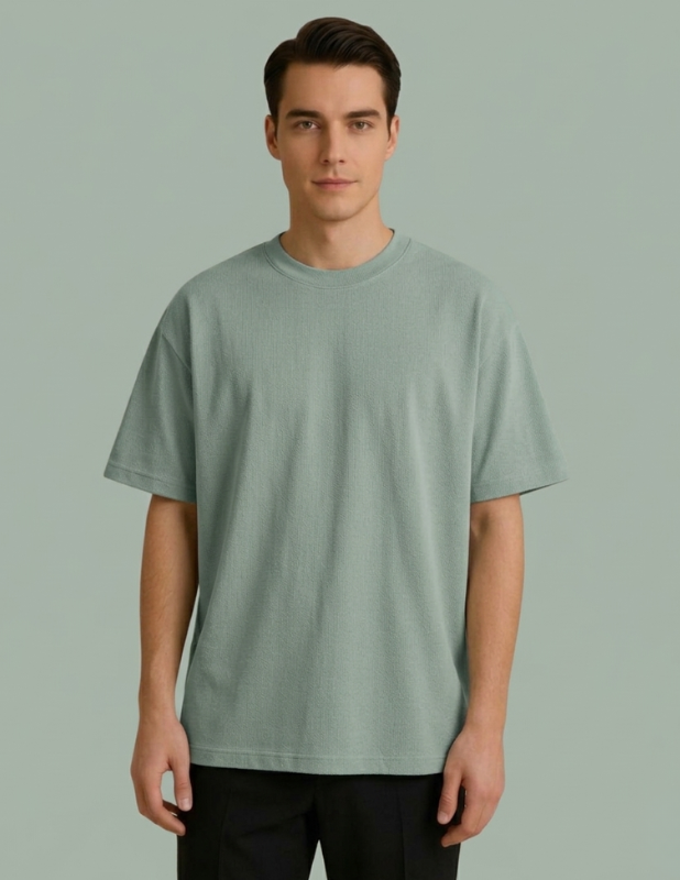 Men oversized tshirt green