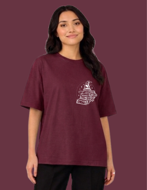 harry potter hogwarts women oversized tshirt