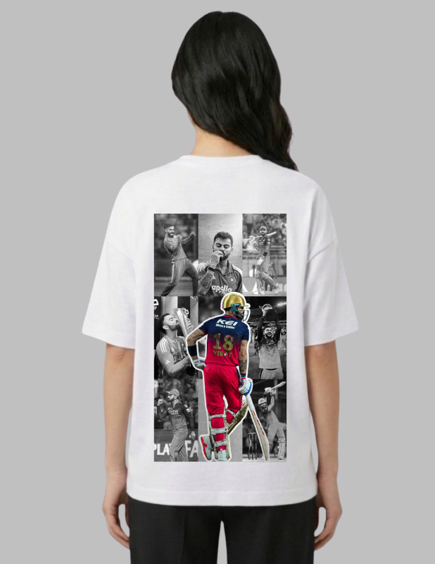 ipl virat kohli oversized women tshirt