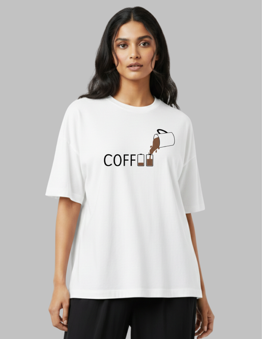 coffee women oversized t-shirt 