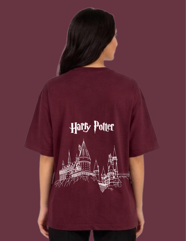 harry potter hogwarts women oversized tshirt