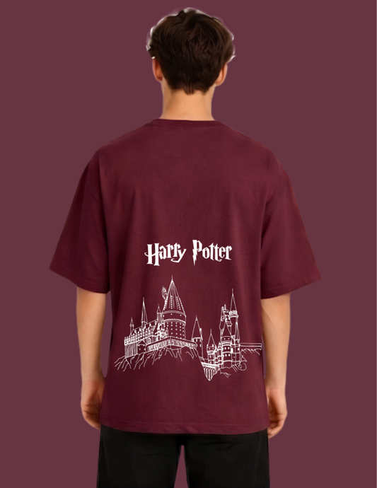 harry potter hogwarts oversized men tshirt