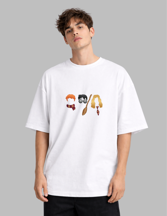 harry potter oversized tshirt men white