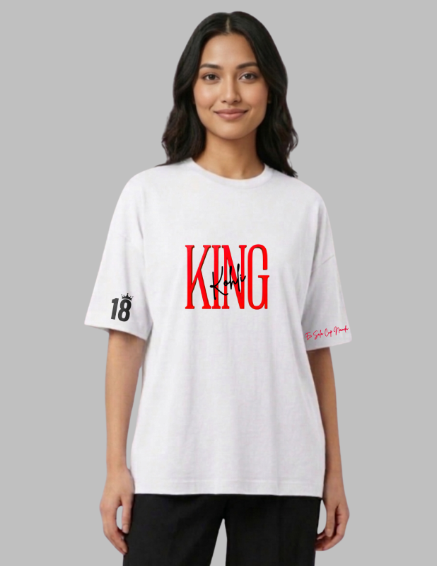 ipl virat kohli oversized women tshirt
