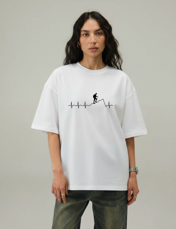 Peaks women oversized t-shirt white front