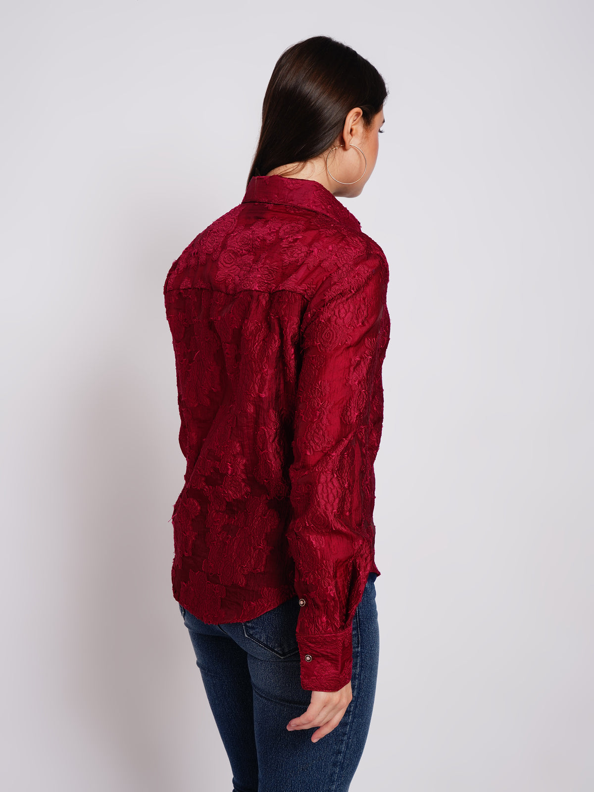 maroon women shirt