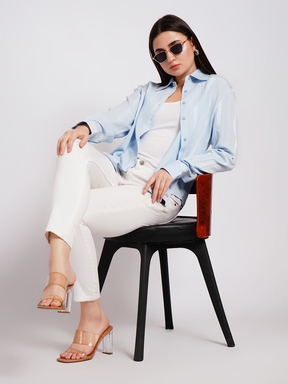 ice blue shirt women
