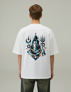 Shiva Shunya Men Oversized white t-shirt back