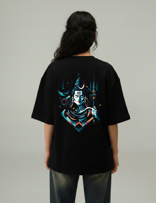 Shiva shunya women oversized t-shirt black back