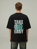 Take it easy men oversized tshirt black back