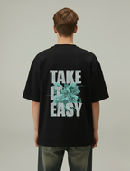 Take it easy men oversized tshirt black back