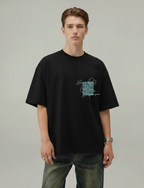 Take it easy men oversized tshirt black front