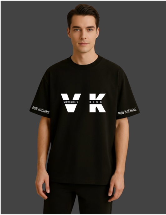 VK men oversized tshirt black front