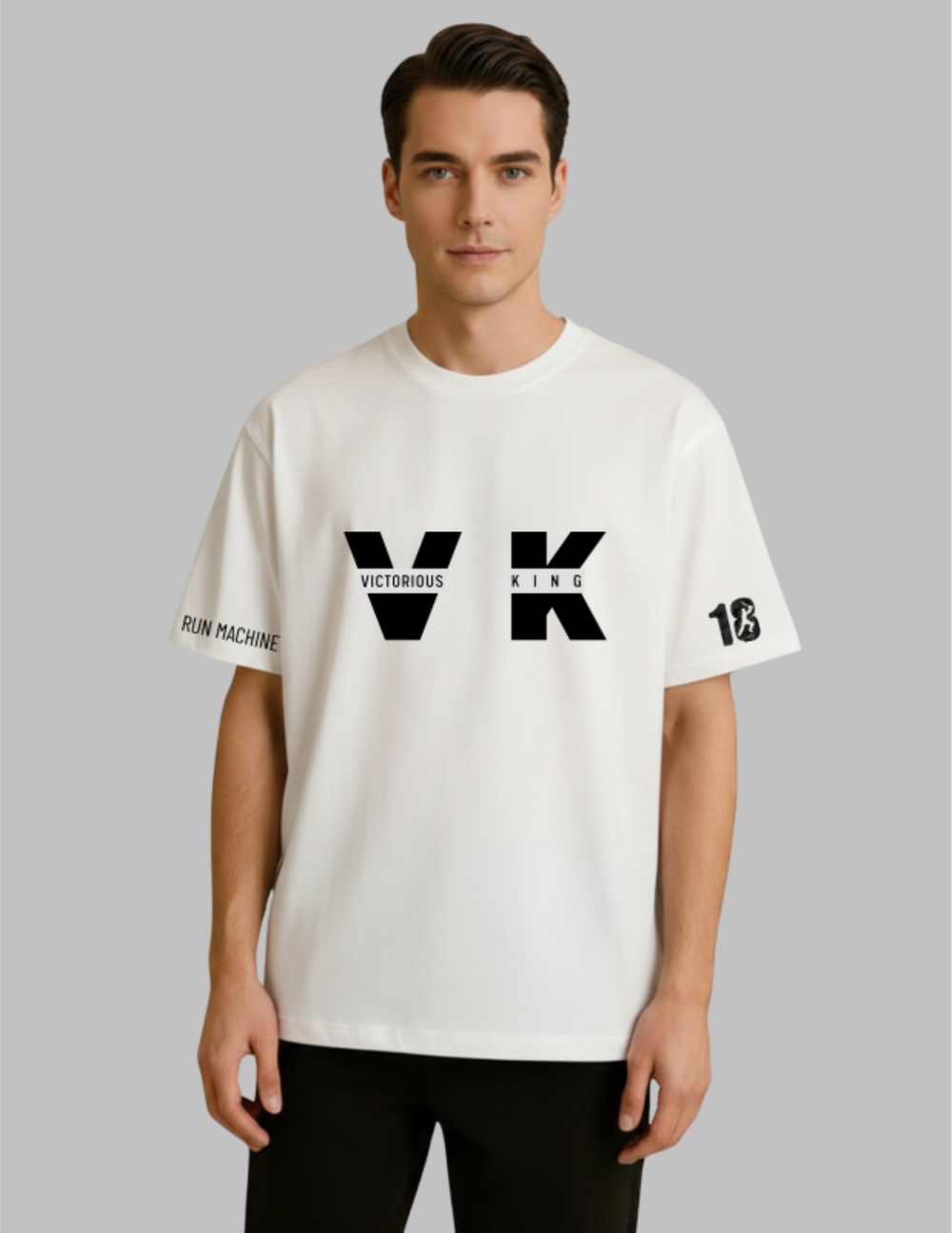 VK men oversized tshirt white front