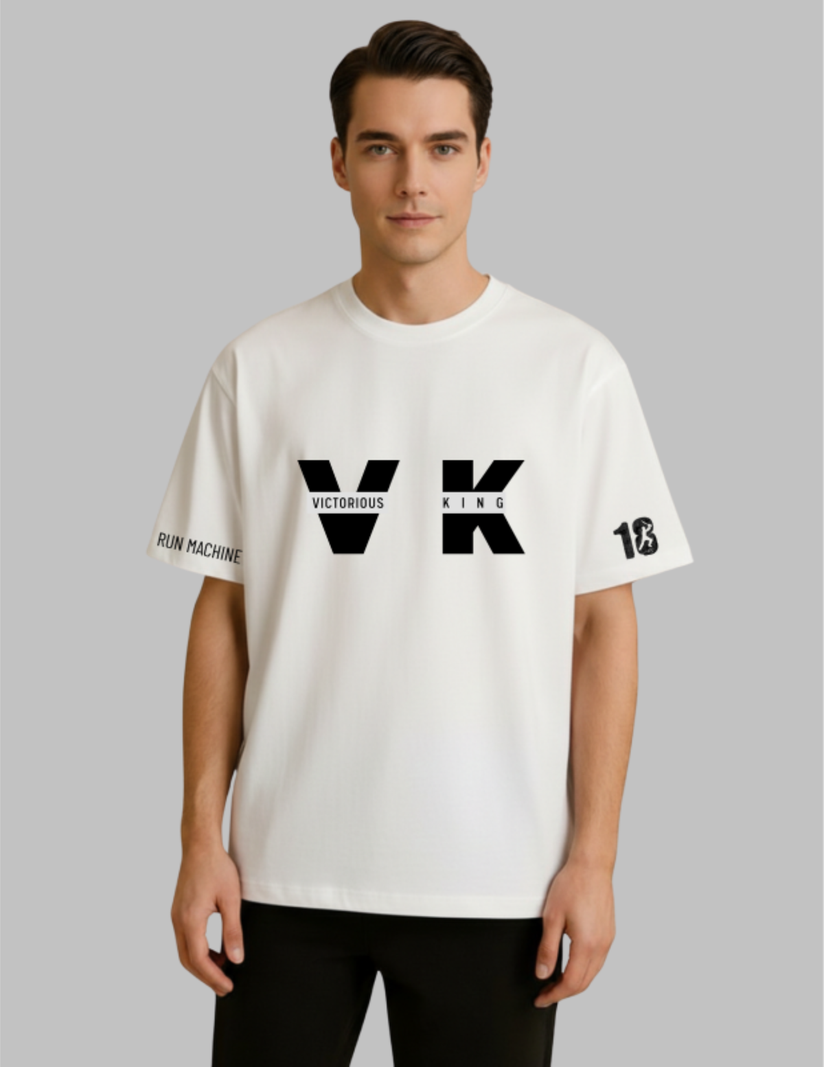 VK men oversized tshirt white front