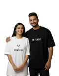 couple oversized t-shirt out of control/in sync