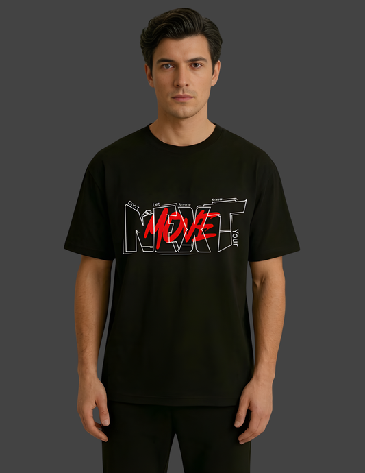 men oversized tshirt black next move