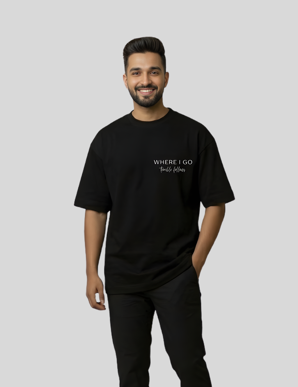 oversized men tshirt trouble