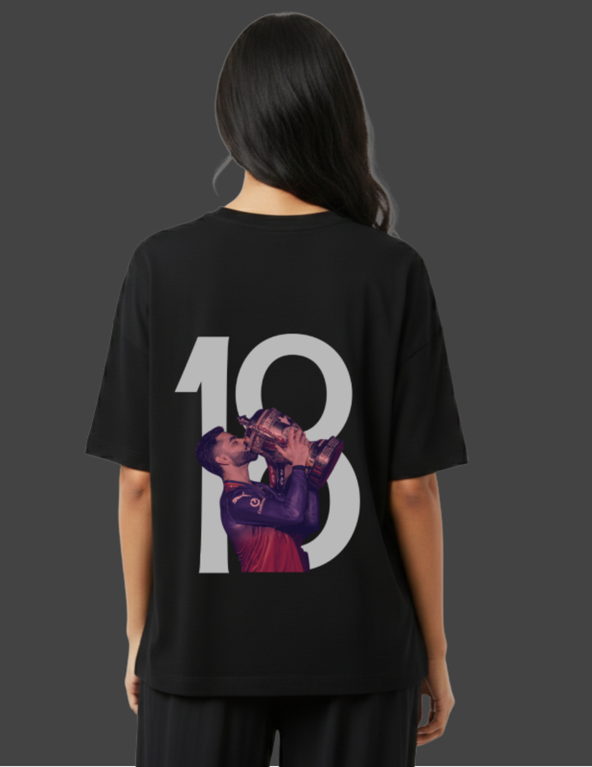 virat women oversized tshirt back 